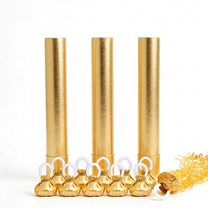 Popper di Lusso Personalizzato per Matrimoni - Esterno Oro Rosa con <span class=keywords><strong>Coriandoli</strong></span> Dorati, Popper Biodegradabile per Decorazioni Nuziali Romantiche - Product Image 2