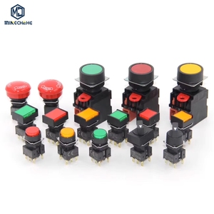 สวิตช์ปุ่มกดสี่เหลี่ยมขนาด 16 มม. รุ่น A16L-JAM-24D-1 พร้อมไฟ LED แสดงสถานะ สำหรับเครื่องจักรอัตโนมัติในโรงงานและอุปกรณ์ไฟฟ้า - Product Image 1
