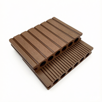 Planche de terrasse en WPC, trou rond creux, antidérapante, revêtement de sol composite bois-plastique pour extérieur