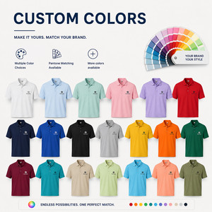 Custom Logo <b>Men's</b> Performance <b>Polo</b> <b>Shirt</b> 15% Spandex 85% Nylon 4-Way Stretch Lightweight Breathable Golf Team Uniform <b>Pink</b> - Product Image 3
