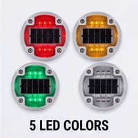 Borne de signalisation routière solaire LED double face en aluminium moulé sous pression IP68 sans câblage pour routes d'entrepôt