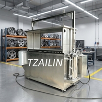 Machine de décapage de roues à réservoir d'acide pour prétraitement industriel Ailin CE, ligne de production de revêtement en poudre, moteur haute productivité