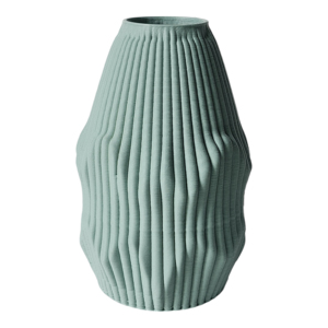 Vaso in Ceramica Alto e Scanalato, Vaso Moderno Scultoreo Verticale per Fiori, Decorazione per Soggiorno e Casa - Product Image 1