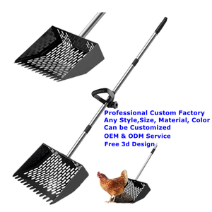 Usine personnalisé métal estampage soudage réglable poulet caca pelle Pet volaille litière tamisage fumier de poulet pelle de nettoyage - Product Image 2