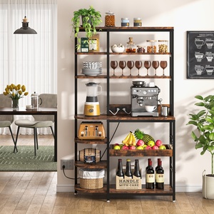Estante para Microondas de 10 Niveles Tribesigns con Tomas de Corriente, Estante de Almacenamiento Alto para Cocina, Organizador para Cafetería - Product Image 1