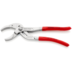 KNIPEX 81 03 250 Alicates para sifones y conectores con revestimiento de plástico antideslizante, cromados, 250 mm - Product Image 2