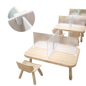 Anti salpicaduras Panel portátil escudo 5Mm de plexiglás de escritorio de protección de vidrio acrílico claro estornudar guardia de <span class=keywords><strong>3</strong></span> lados - Product Image 1