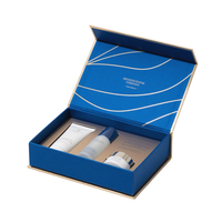 Boîte magnétique personnalisée en gros pour l'emballage de cadeaux et boîte en papier rigide bleu de luxe haut de gamme