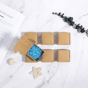 <strong>Mini</strong> 100-Pack Brown Kraft <strong>Cardboard</strong> <strong>Boxes</strong> 2.16 X 2.16 X 0.98 Inches for Ring Earrings and Watch Jewelry Packaging - Product Image 4