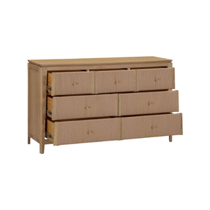 ELYSIUM-Commode en bois de marque, 7 tiroirs, nouveau design, meubles de chambre à coucher en bois massif de haute qualité, chêne, pin et acacia - Product Image 1