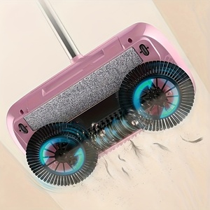 เครื่องกวาดไม้กวาดและที่โกยแบบไร้สายเครื่องกวาดอัตโนมัติไม้กวาดไฟฟ้าแบบหมุนไร้สายทำจากสเตนเลสสตีล - Product Image 5