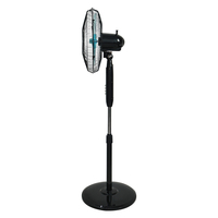 Ventilateur sur pied électrique LiuYi 2026 moderne en plastique, 16 pouces, pour la maison, avec hauteur réglable et trois vitesses