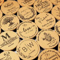 Sous-verres en liège carrés et ronds personnalisés, gravés au laser, porte-boissons pour vin et bière, tapis et coussinets pour votre table