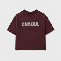 T-shirt Homme Personnalisé 100% Coton, Impression Frontale Unie, 300 g/m², Tendance Vintage, Lavage Acide, Manches Raglan – Fabricant de Vêtements