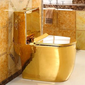 สุขภัณฑ์แบบ Washdown ปรับแต่งได้ตามต้องการ โถสุขภัณฑ์แบบชิ้นเดียวสีทอง ผู้ผลิตโถสุขภัณฑ์สีทอง - Product Image 3