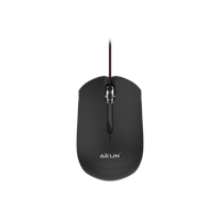 Souris optique 3D filaire AIKUN LT23 pour bureau, 1200 DPI, câble USB, roue en caoutchouc, Plug and Play