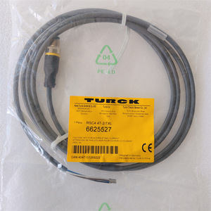 Câble Turck RSC4 4T-2/TXL 4 broches 4 fils 2 mètres droit M12 mâle à montage sur panneau - Product Image 1
