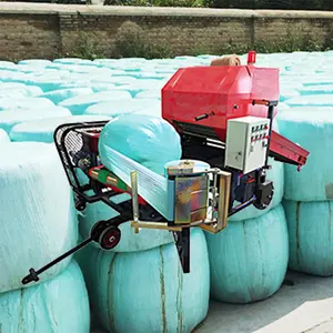 Stationary Diesel Powered Silage Packing Machine Automatic Film Pulling and Unpacking Silage Wrapper Baler Machine