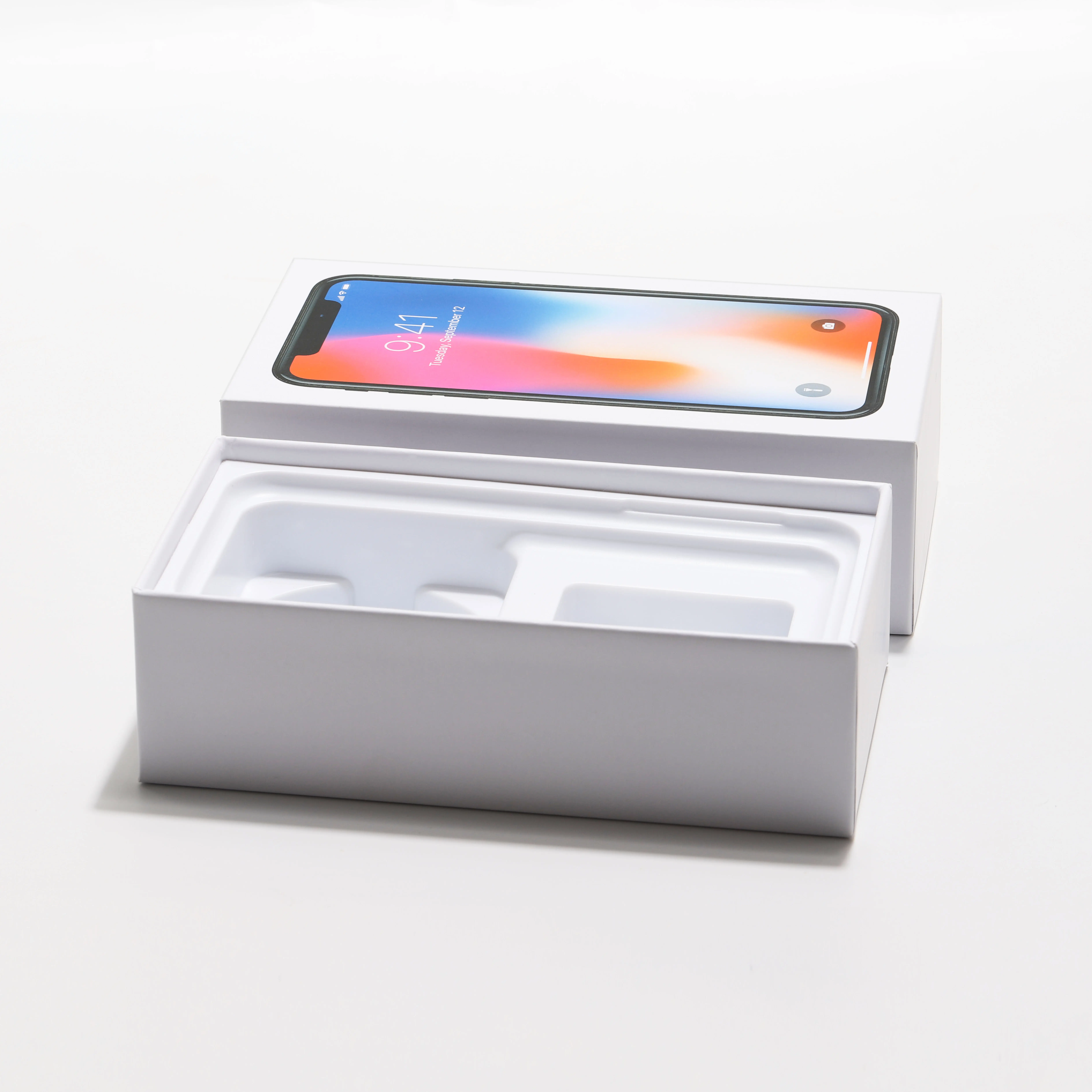 square box case with EVA for Iphone Boxes Customized universal phone packaging for iphone X phone gift box