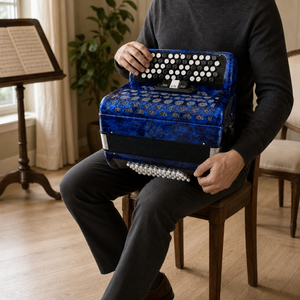 Accordéon à boutons professionnel 80 Bass B-System Bayan pour l'entraînement et les spectacles en direct avec lamelles italiennes - Product Image 5