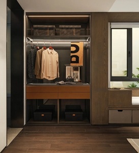 Armario/Guardarropa Moderno <span class=keywords><strong>de</strong></span> Lujo Personalizado, Ecológico y Duradero <span class=keywords><strong>de</strong></span> Madera, con Tocador, para Desarrolladores <span class=keywords><strong>de</strong></span> Apartamentos - Product Image 6