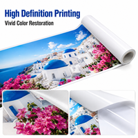 Vinyle autocollant promotionnel 100 microns 140 g/m² Colle extra forte Semi-brillant Blanc bleuâtre Utilisation intérieure et extérieure