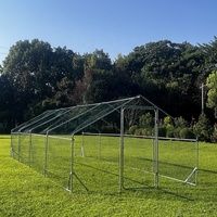 Nouveau poulailler en métal de grande taille 8*3*2M pour l'extérieur avec toit imperméable et longue durée de vie