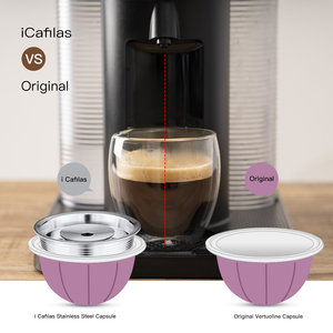 Kim loại thép không gỉ tái sử dụng tương thích cho vertuo viên nang cà phê nespressos bơm lại vertuo - Product Image 5