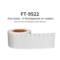 Etiqueta RFID UHF Anti-Metal de 860MHz 960MHz, Etiqueta RFID de PET Flexible e Impermeable, Imprimible para Gestión de Activos Industriales