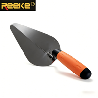 Truelle d'angle en acier à haute teneur en carbone REEKE 12 et 6 pouces pour béton, lame arrondie, poignée profilée, pour plâtrage