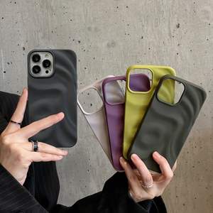 2024 vente chaude étuis de téléphone de haute qualité pour iphones 16 Pro Max 15 14 13 12 <span class=keywords><strong>11</strong></span> 3D motif de vague étuis de téléphone portable vente entière - Product Image 3