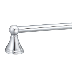 Porte-serviettes mural simple en alliage de zinc avec base en acier inoxydable chromé, accessoires de salle de bain pour hôtel - Product Image 4