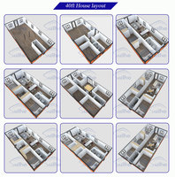 Casa Modular Prefabricada de Lujo de 40 pies, Dos Recámaras, 2 Baños, para Vivienda Familiar, Taller o Villa