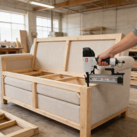 Outil de clouage pneumatique compact 18GA F5040 pour le travail du bois et le bricolage, pistolet à clous et agrafeuse 2-en-1 pour finitions