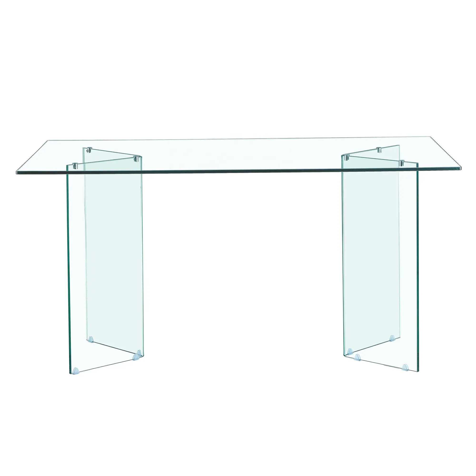 Living Room Furniture Glass Dining Table Set Luxury Modern Clear Tempered Glass Dining Table