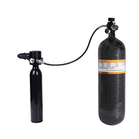 Nouveau M18*1.5 pour station de remplissage PCP, réservoir d'air, valve de charge marche/arrêt, double manomètre 6000psi avec tuyau de 50cm 24 pouces, noir