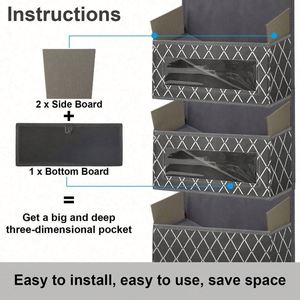Foldable Over Door Baby Hanging Door Organizer with 5 <b>Large</b> Pockets for Pantry Baby Nursery Bathroom Closet Dorm - Product Image 4