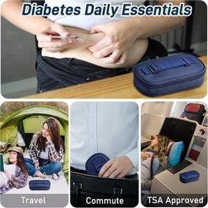 Sac à dos <span class=keywords><strong>isotherme</strong></span> en polyester écologique avec fermeture éclair, idéal pour le transport de médicaments et de petits flacons de glace pour diabétiques - Product Image 6