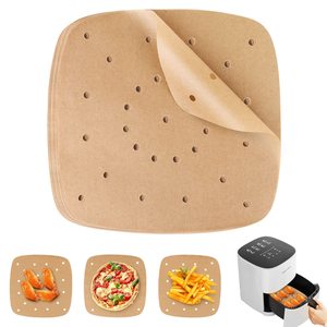Air Fryer Perforated Disposable Non-stick Oil-Free Parchment Paper <b>Baking</b> Liners 23cm Oven Safe - Product Image 1