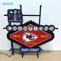 Estante de exhibición iluminado LED neón luminoso moderno personalizado para refrescos vino cerveza con soporte de hierro y señalización de neón KC