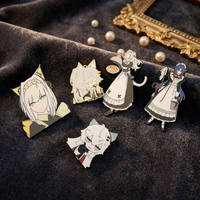 Badge de revers personnalisé Anime Printemps, épinglette en métal de collection avec figurine articulée en émail