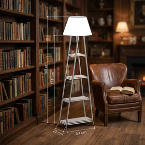 Lámpara de Pie Moderna con Trípode, Marco de Madera y Pantalla Cónica de Papel, Luz LED Blanca Cálida, Tamaño Grande para Decoración de Dormitorio y Hogar - Product Image 5