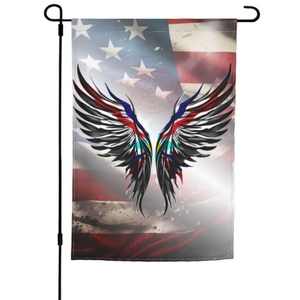 Bandera de Jardín de Asiria y América, 12x18 Pulgadas, Doble Cara, Colores Vivos, Resistente a la Decoloración, para Decoraciones Festivas en Exteriores - Product Image 4