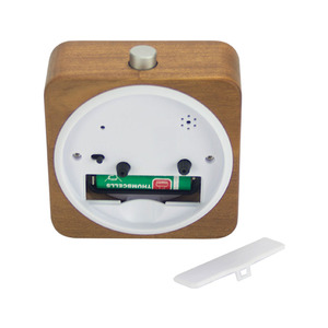 EMAF Horloge de table à aiguilles pour salon et salon Veilleuse Table de bureau en bois silencieuse Réveil analogique à quartz - Product Image 5