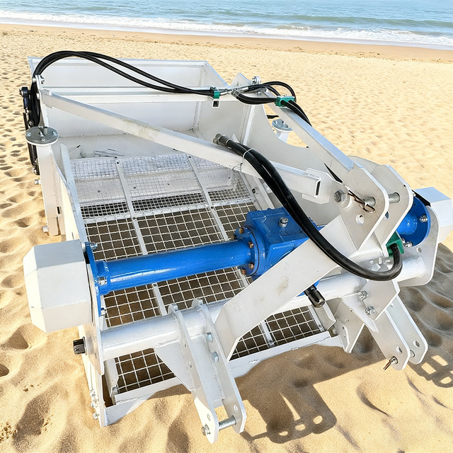 Beach Cleaner Machine with Hydraulic Towing for Algae & Debris Removal 0.3-5cm Particle Separation Automatic Path Planning