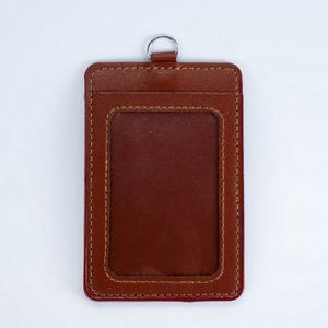 X418 Factory Price Pu Leather Business Style Working <b>Badge</b> Id Card <b>Holder</b> Office Supplies - Product Image 2