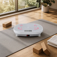 Plateforme vibrante d'exercice physique avec lumière rouge, appareil d'exercice à usage domestique, écran LED 1-99