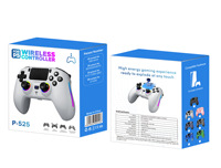 Manette de jeu sans fil bleue T pour PS Station Slim, PC Windows, avec joystick à effet Hall anti-drift, programmation, microphone et LED RGB