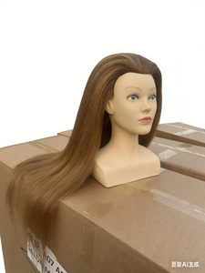 Tête de mannequin réaliste femme, demi-corps afro-américain, avec support de présentation pour perruque en cheveux humains naturels tissés à la main, décoloration des cheveux - Product Image 1