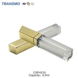 Envase para Brillo Labial con Tapa, Tubos Cuadrados Dorados para Brillo Labial de 6 ml, Envase de Plástico para Brillo Labial - Product Image 3